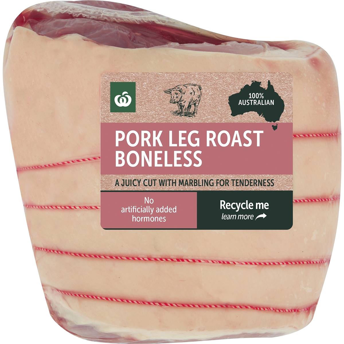 Calories in Woolworths Pork Leg Roast Boneless Boneless Small