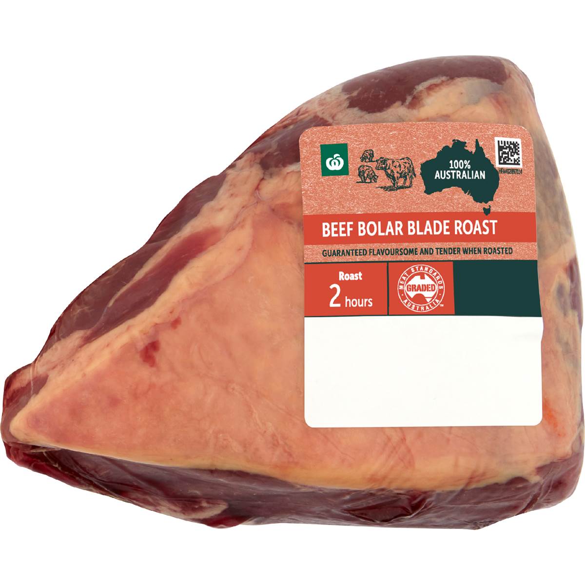 Calories in Woolworths Beef Bolar Blade Roast calcount