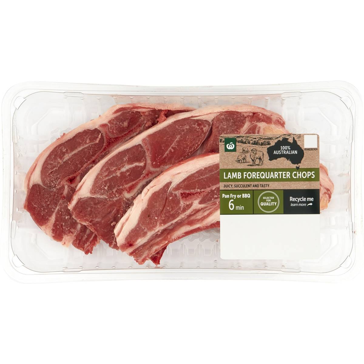 Calories in Lamb Forequarter Chops 3-4 Pieces