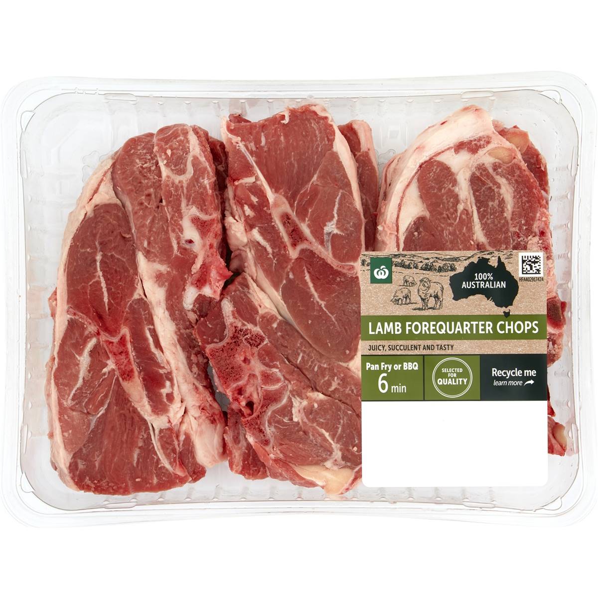 Calories in Lamb Forequarter Chops 5-6 Pieces