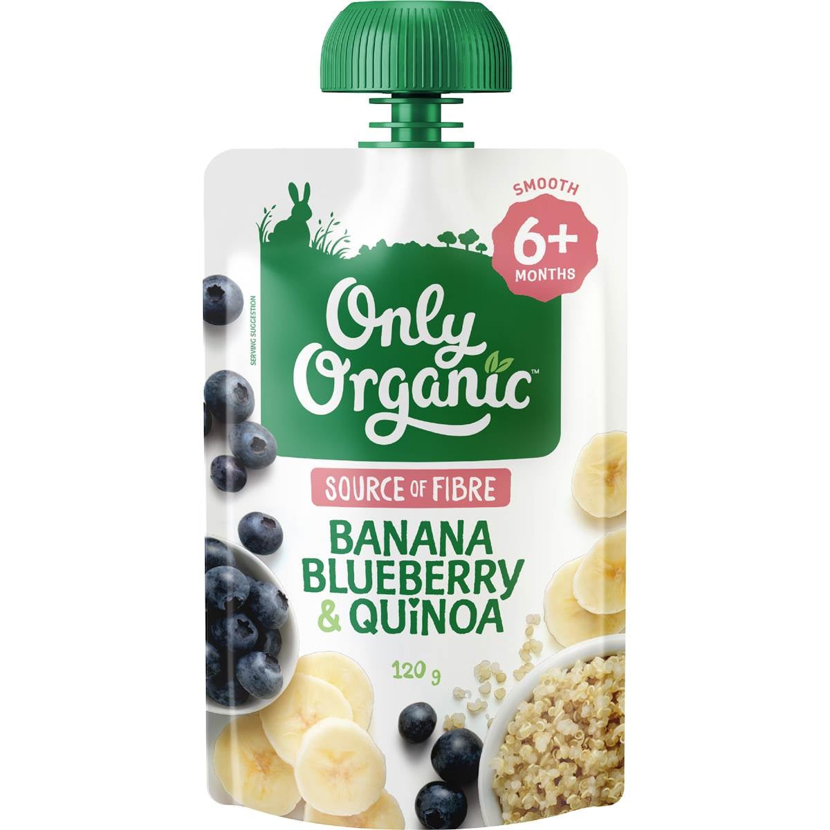 Only Organic 6 Months+ Banana Blueberry & Quinoa 120g