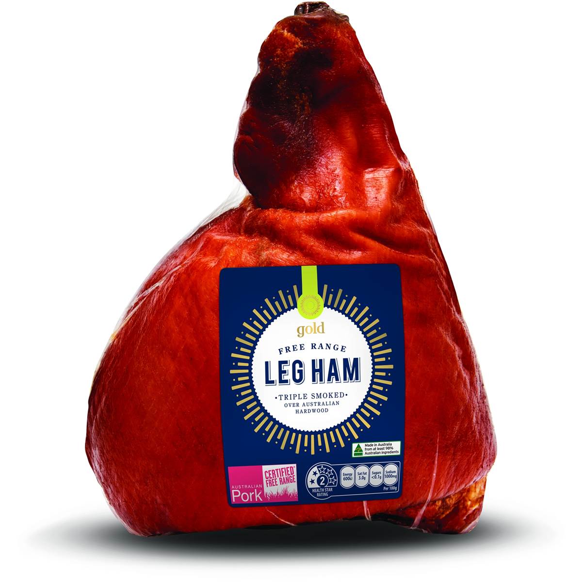 Gold Free Range Leg Ham Triple Smoked min. 4.8kg Woolworths