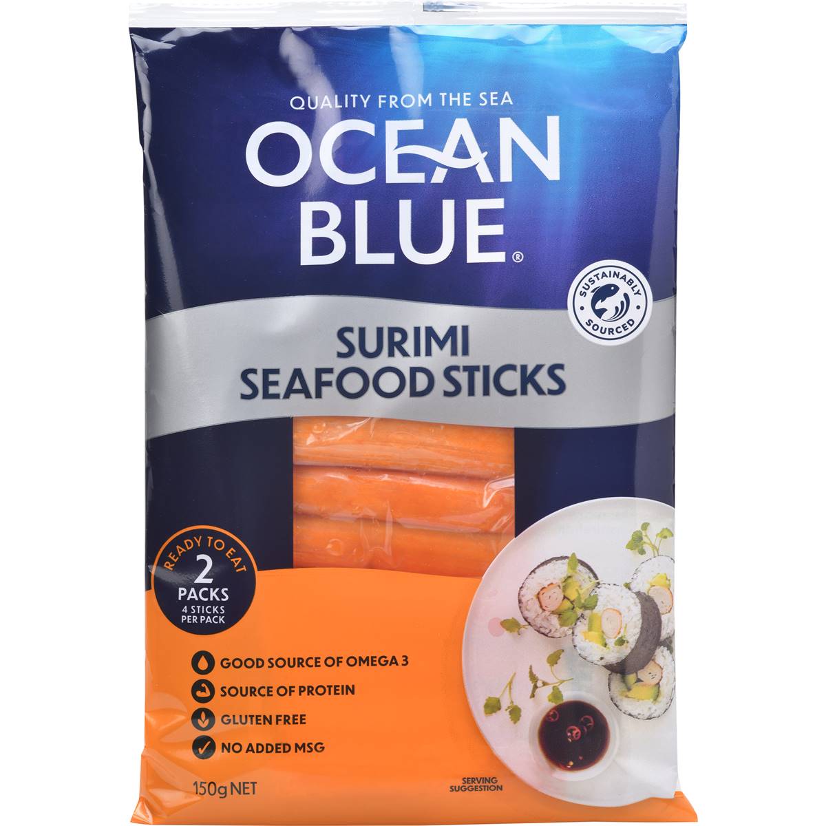Calories in Ocean Blue Surimi Sea Sticks calcount