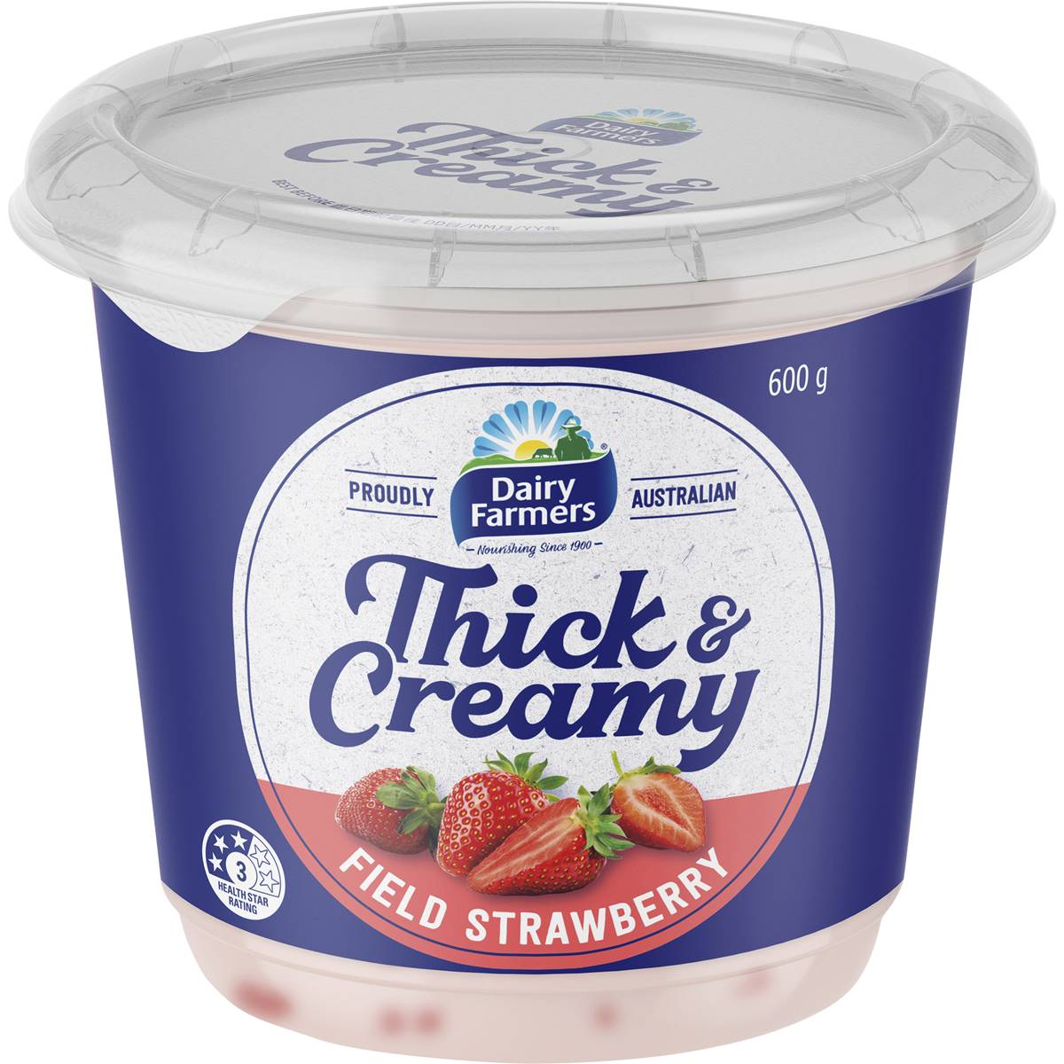 Calories in Dairy Farmers Thick & Creamy Strawberry Yoghurt calcount