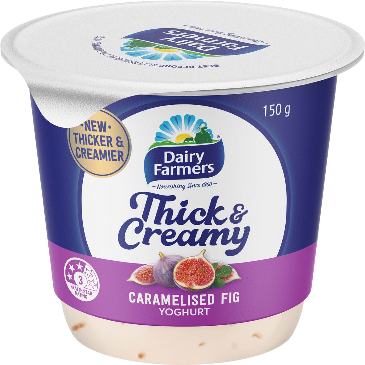 Dairy Farmers Thick & Creamy Caramelised Fig Yoghurt 150g