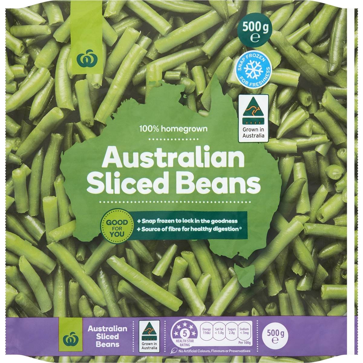 Woolworths Frozen Beans Sliced
