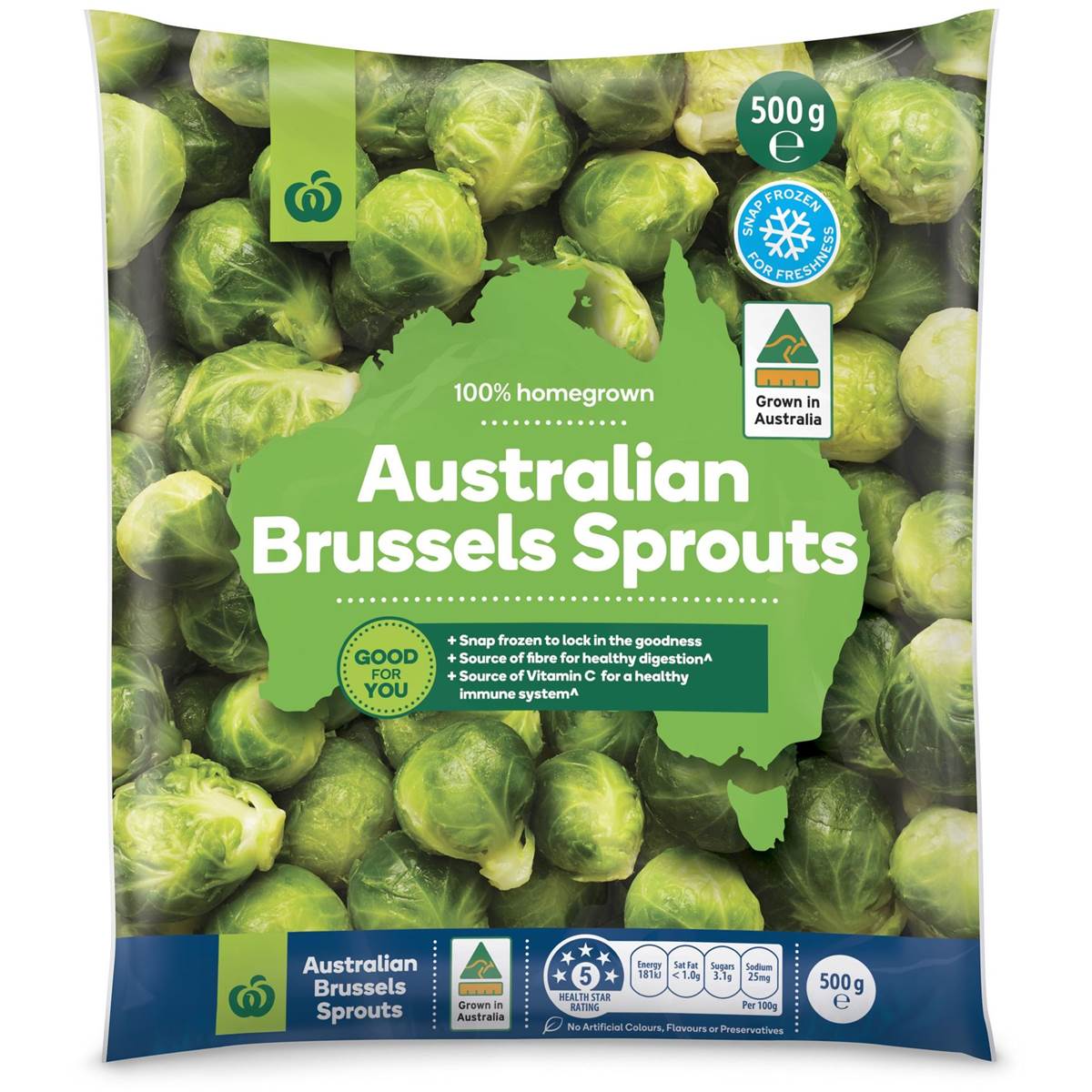 Calories in Woolworths Brussels Sprouts calcount