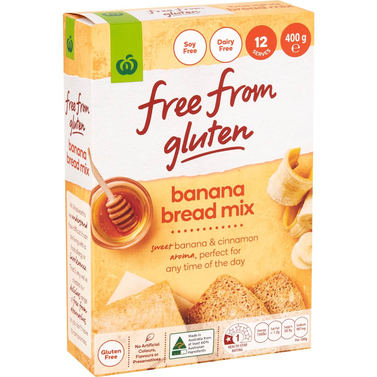 Calories in Woolworths Free From Banana Bread calcount