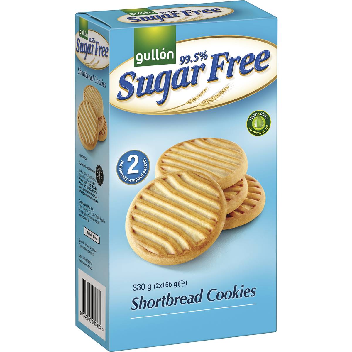 Calories in Gullon Cookies Sugar Free Short Bread