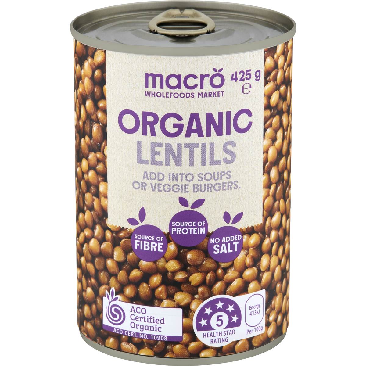 Macro Organic Lentils 425g Woolworths