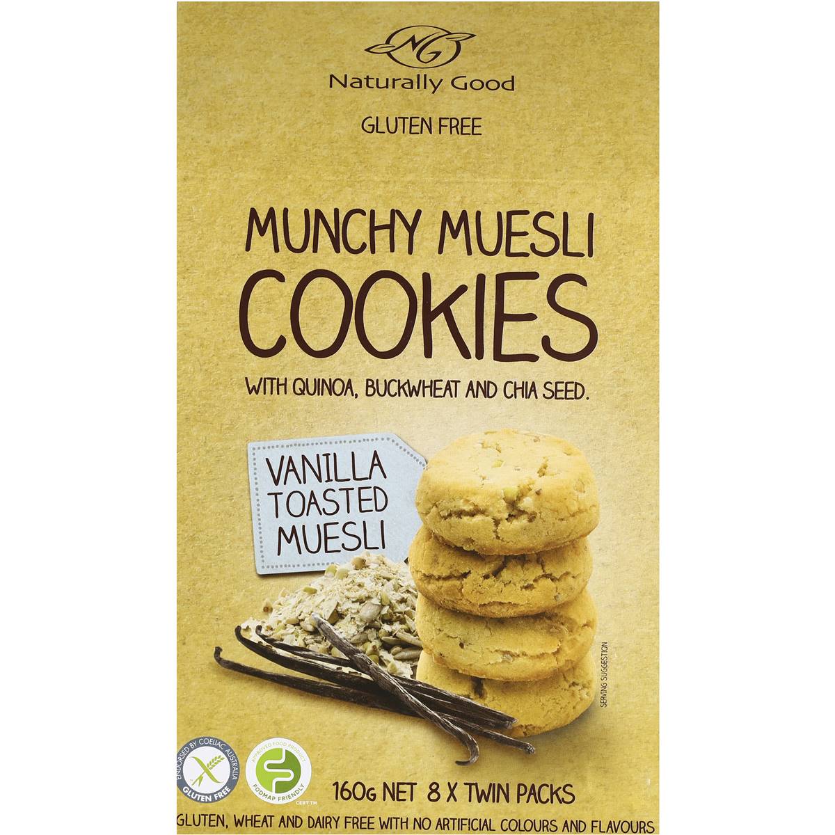 Calories in Naturally Good Cookies Munchy Muesli Vanilla Calorie