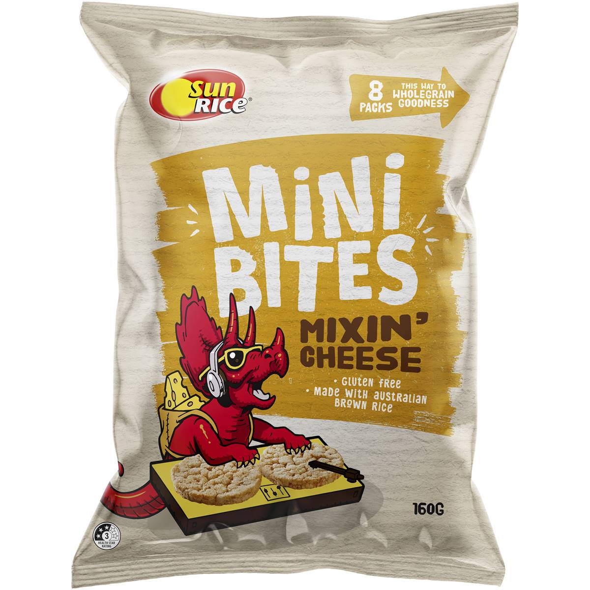 Calories in Sunrice Rice Snacks Mini Bites Cheese calcount