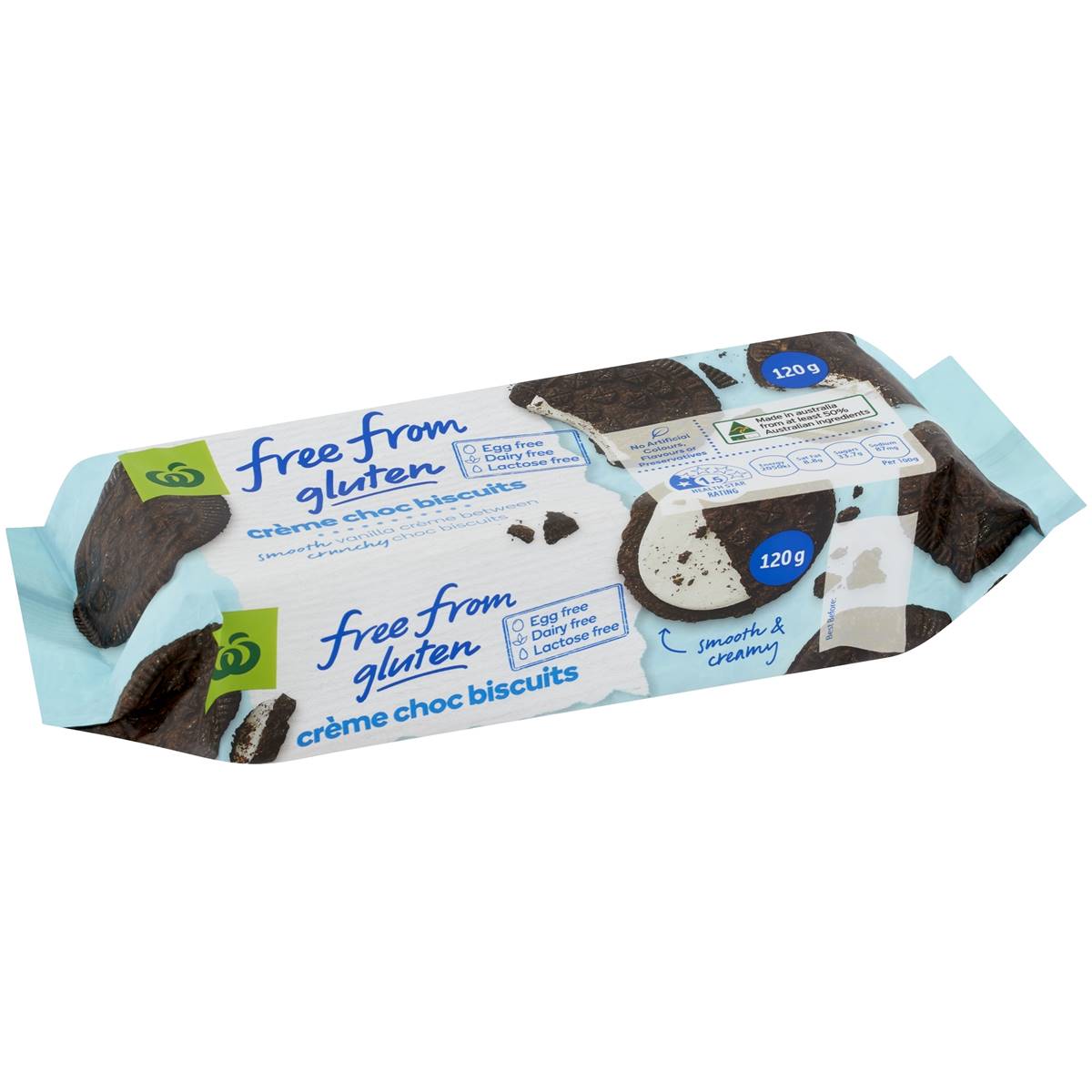 Calories in Woolworths Free From Creme Choc Biscuits calcount