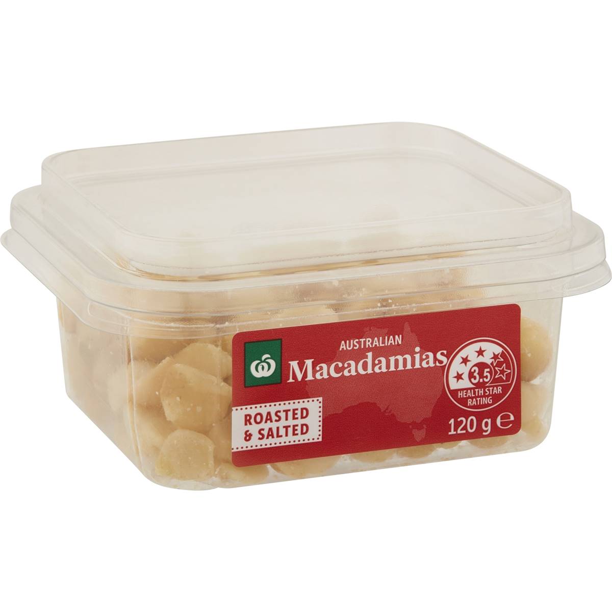 Calories in Woolworths Roasted & Salted Macadamias