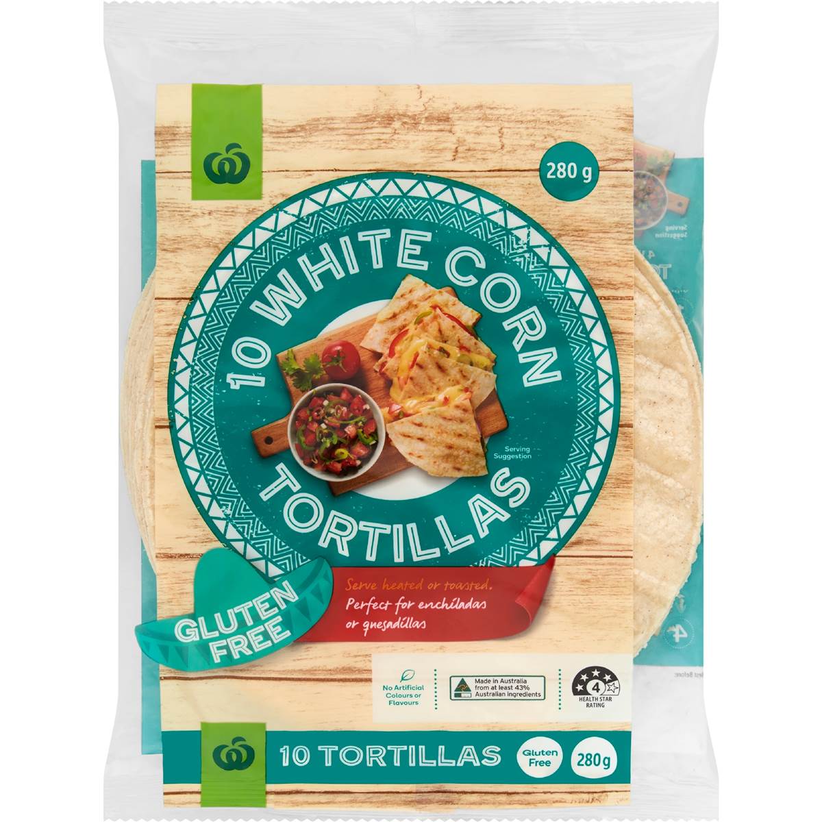 Woolworths Free From Gluten Ingredients Tortilla Corn