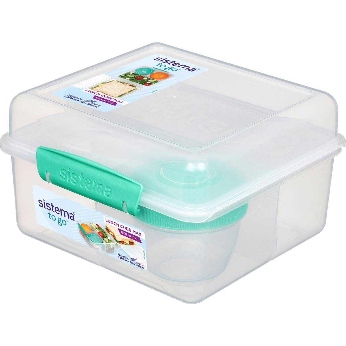 Sistema Max To Go Lunch Cube Container Assorted 2L each
