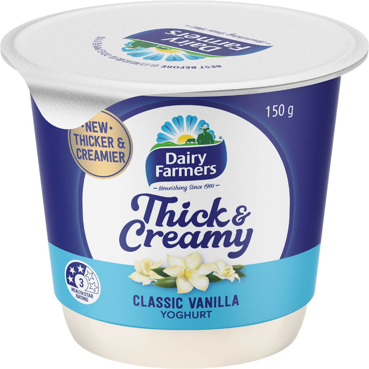 Dairy Farmers Thick & Creamy Classic Vanilla Yoghurt 150g