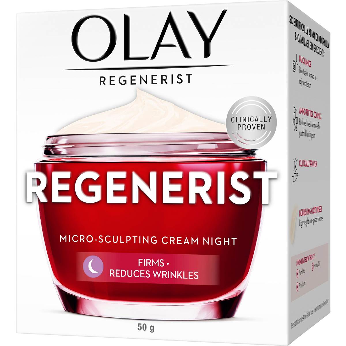 Olay Regenerist Micro Sculpting Night Face Cream Moisturiser 50g
