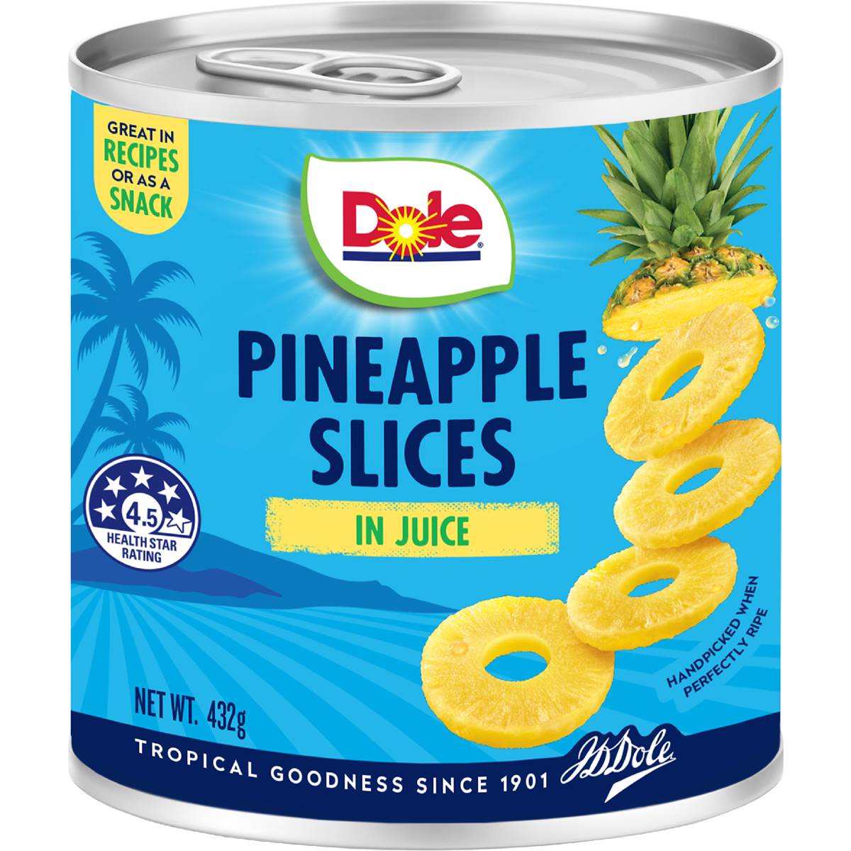 Calories in Dole Pineapple Premium Tropical Slices calcount