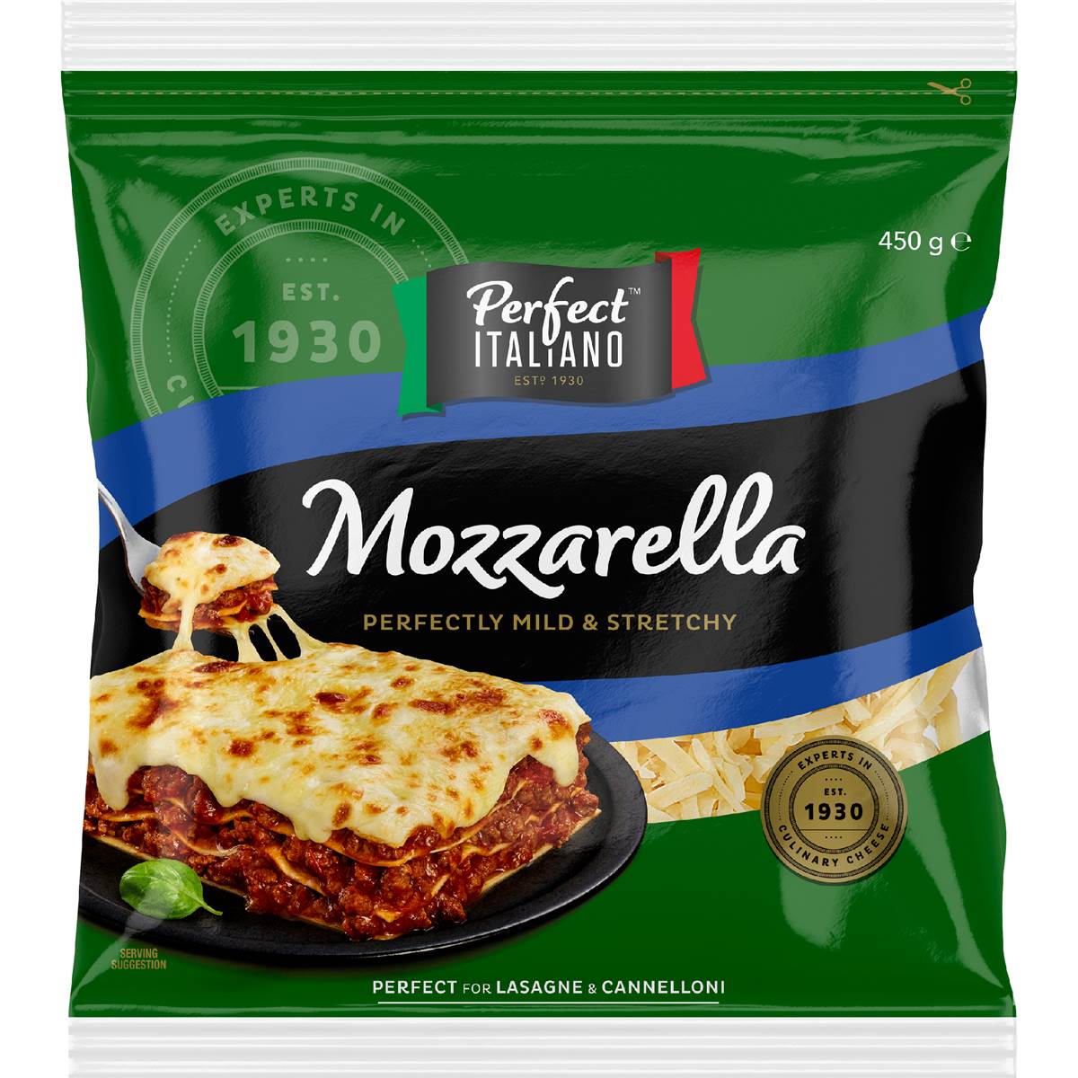 Calories in Perfect Italiano Grated Mozzarella Cheese calcount