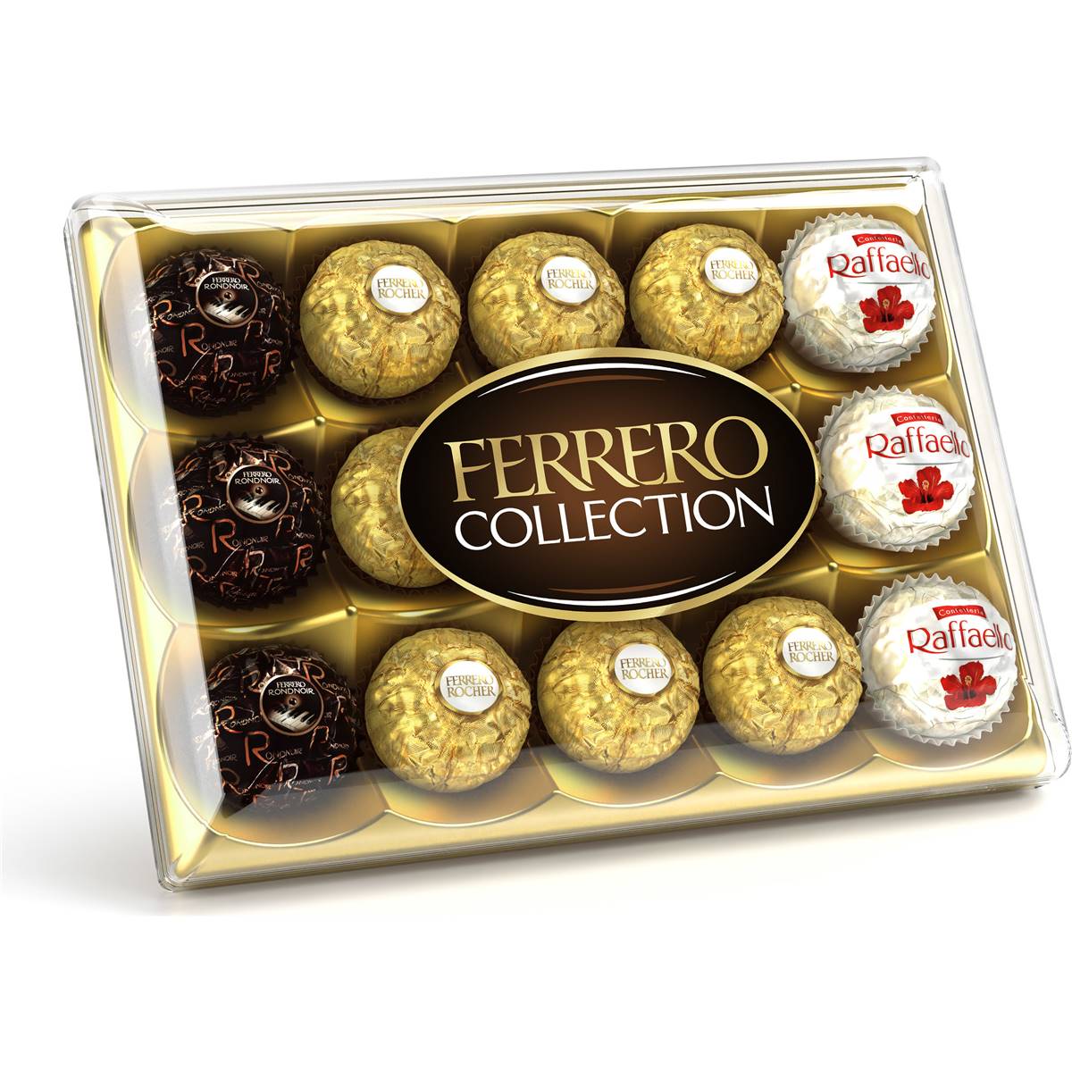 Calories in Ferrero Collection Rocher Raffaello Rondnoir Chocolate Gift Box