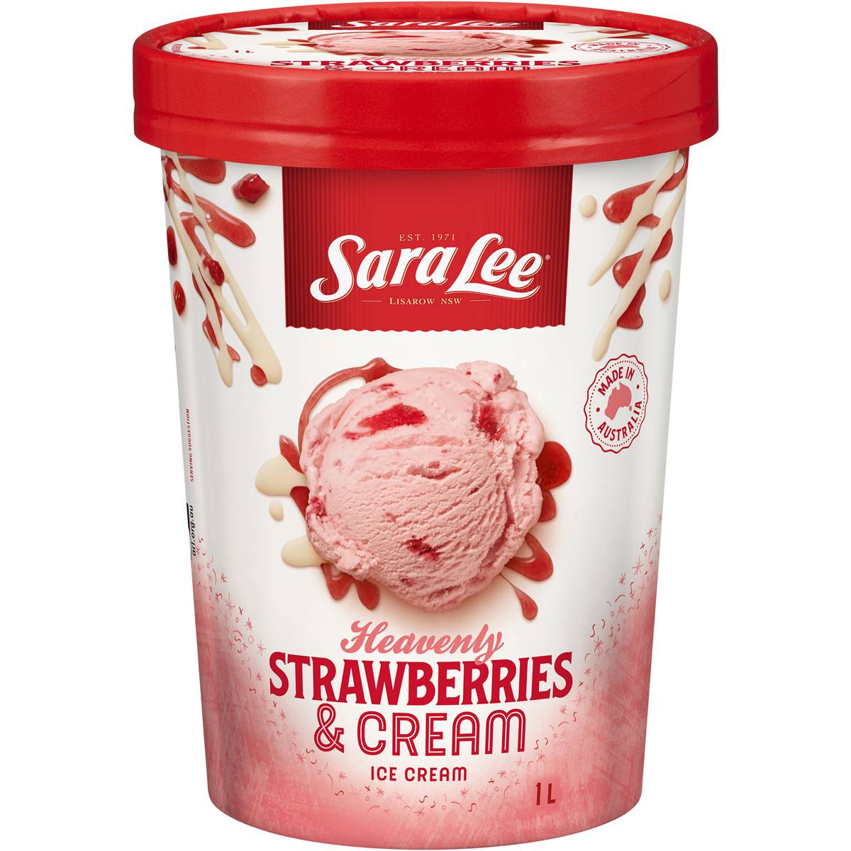 Calories in Sara Lee Strawberries & Cream Ice Cream