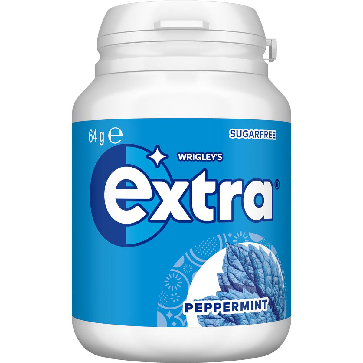 Calories in Extra Peppermint Sugar Free Chewing Gum Bottle