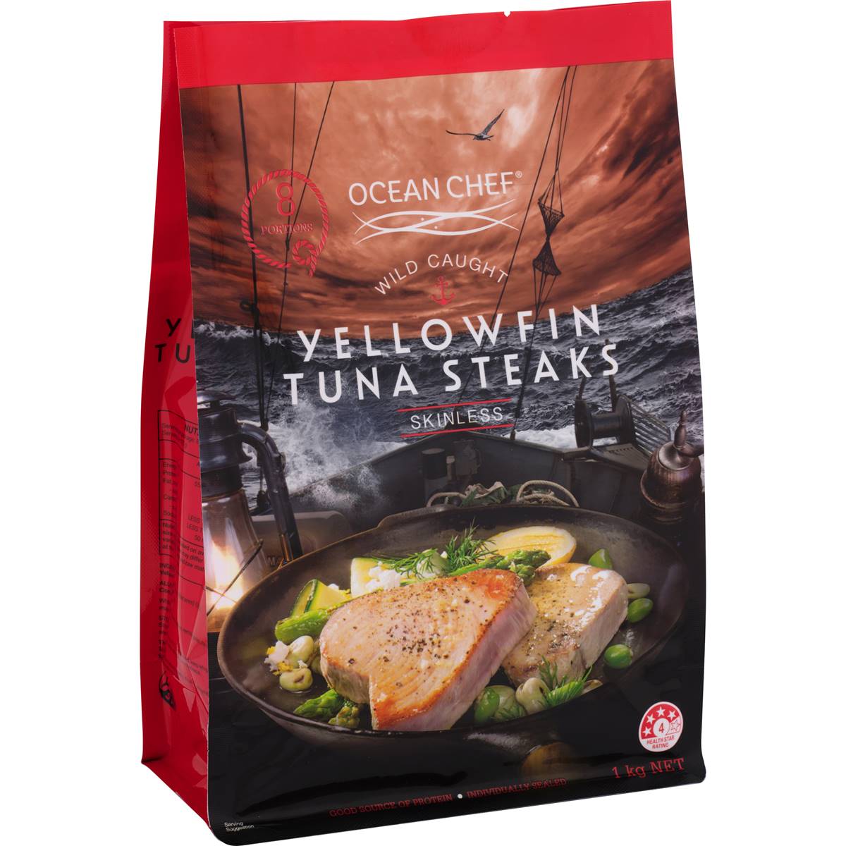 Calories in Ocean Chef Tuna Yellowfin Tuna Steaks