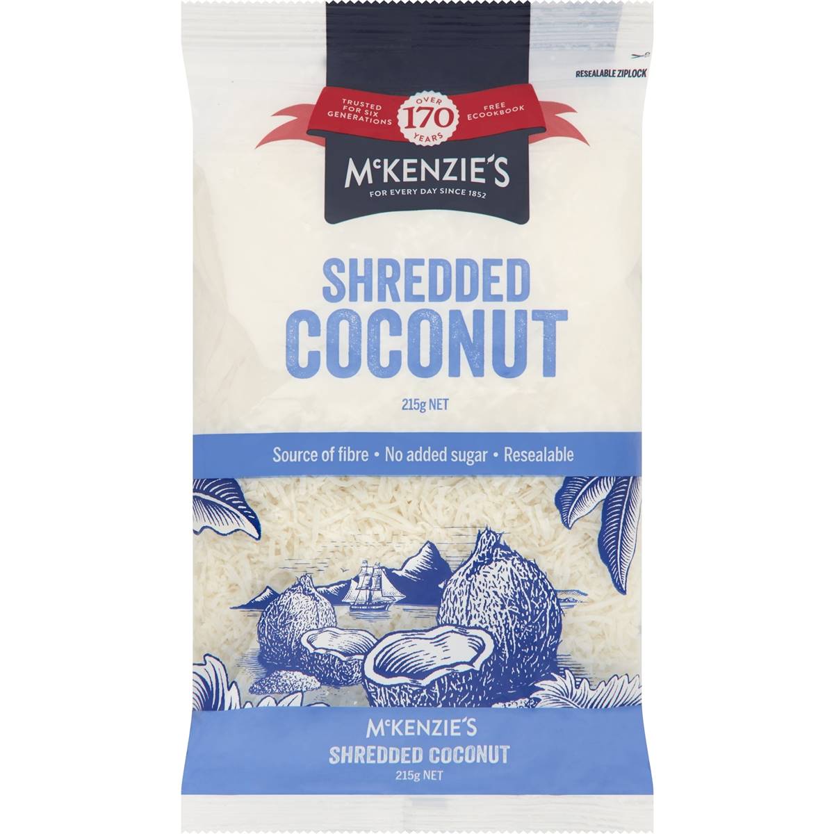 Calories in Mckenzie's Coconut Shredded Loose