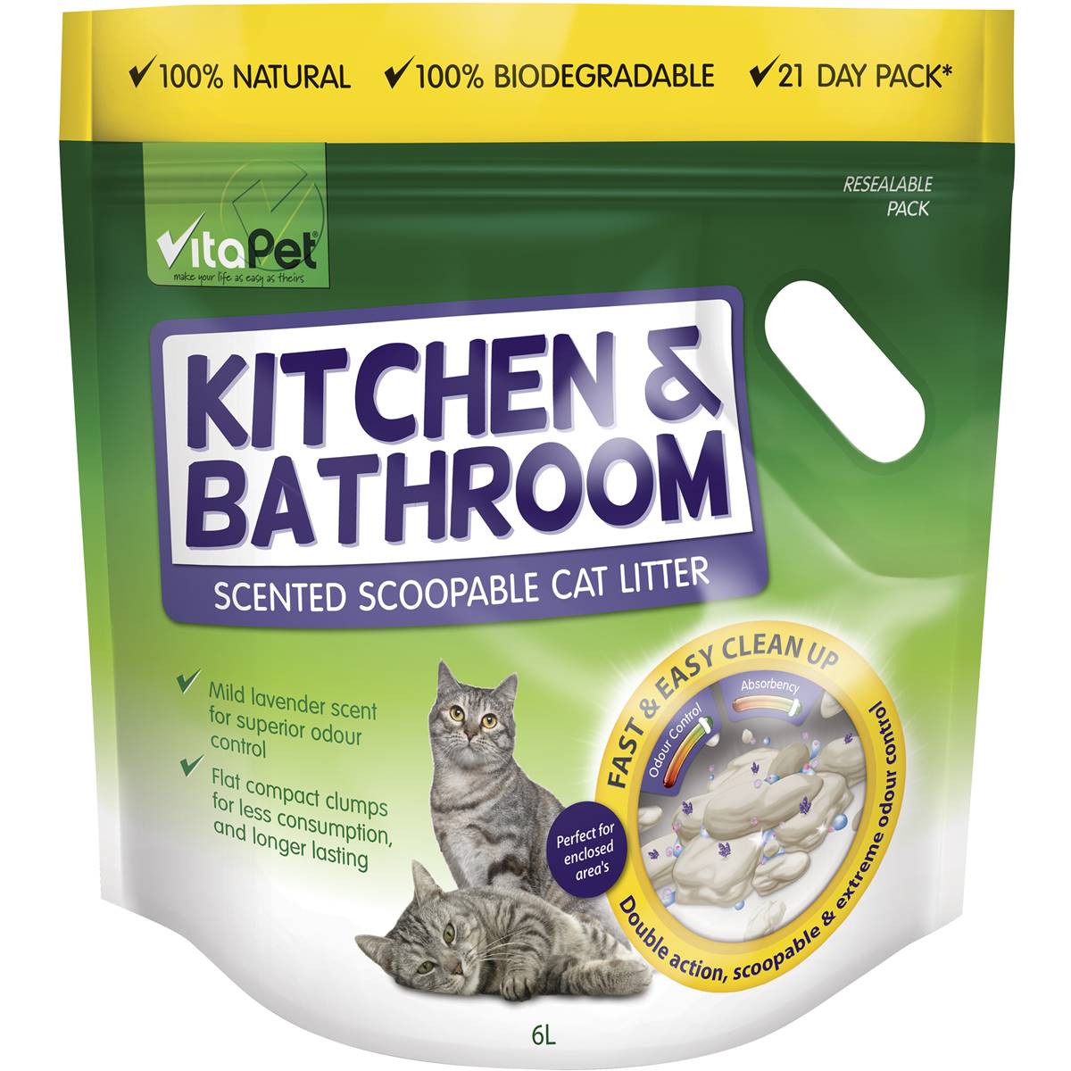 Vita Pet Kitchen & Bathroom Odour Control Litter