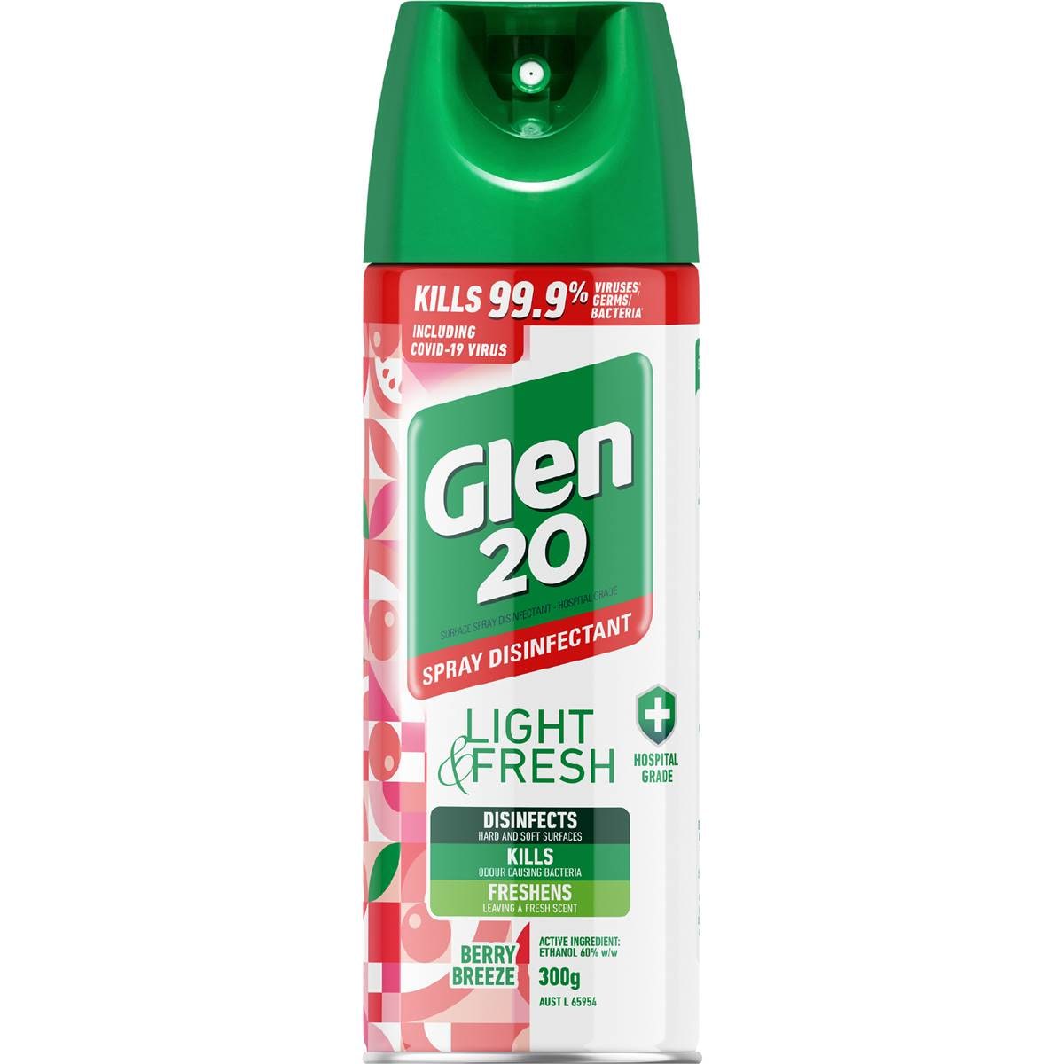 Glen 20 Light & Fresh Berry Breeze Disinfectant Spray 300g