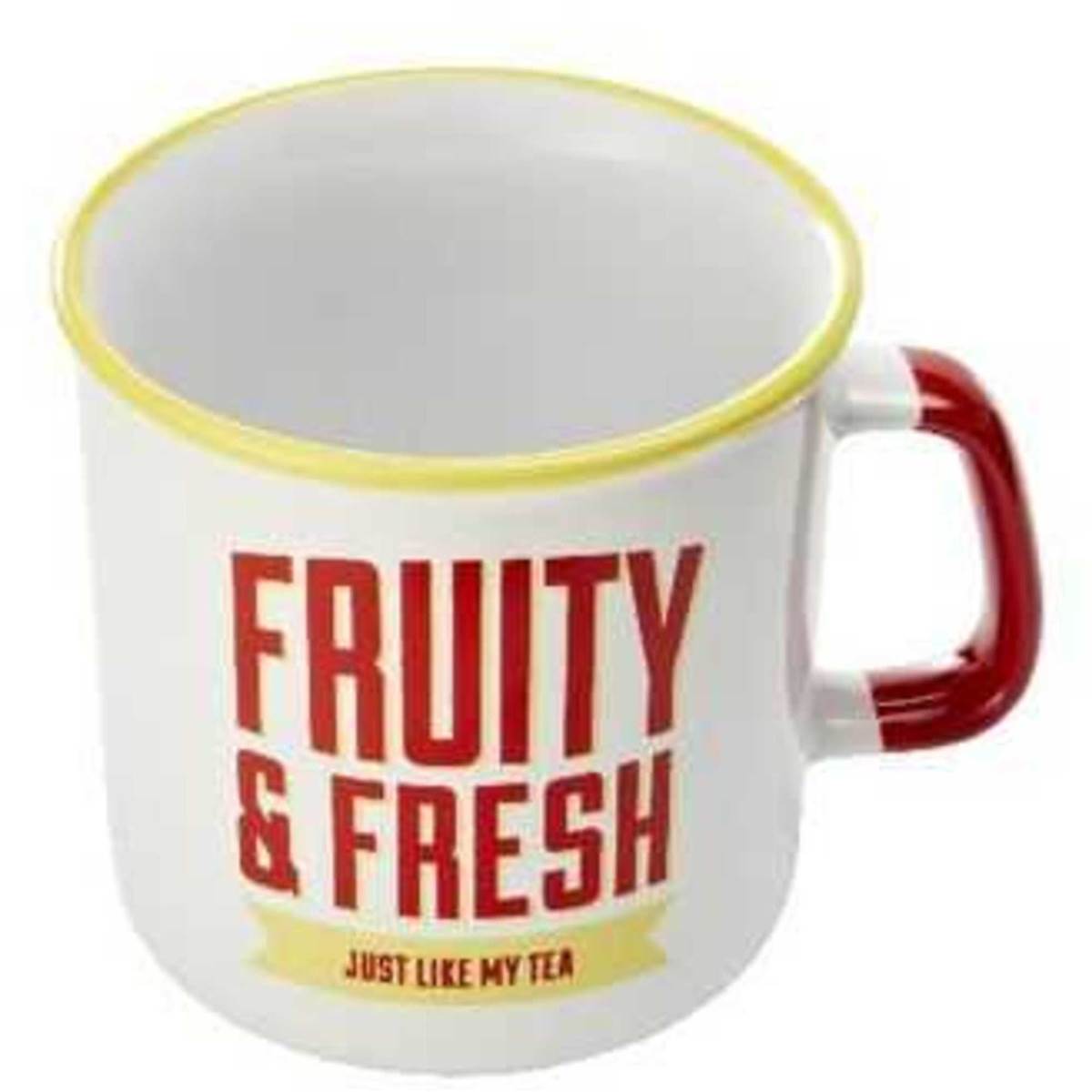Jamie Oliver Drinkware Slogan Mug Yellow & Red each Woolworths