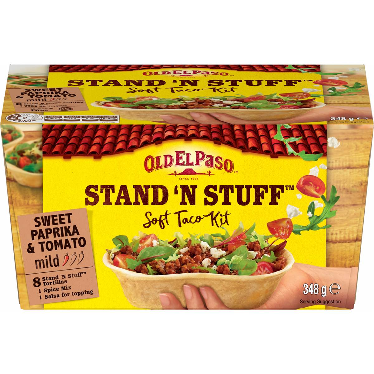 Calories in Old El Paso Stand 'n Stuff Soft Taco Kit Calorie Counter
