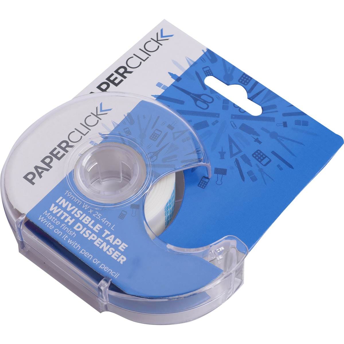 Paperclick Invisible Tape with Dispenser 18 x 25m