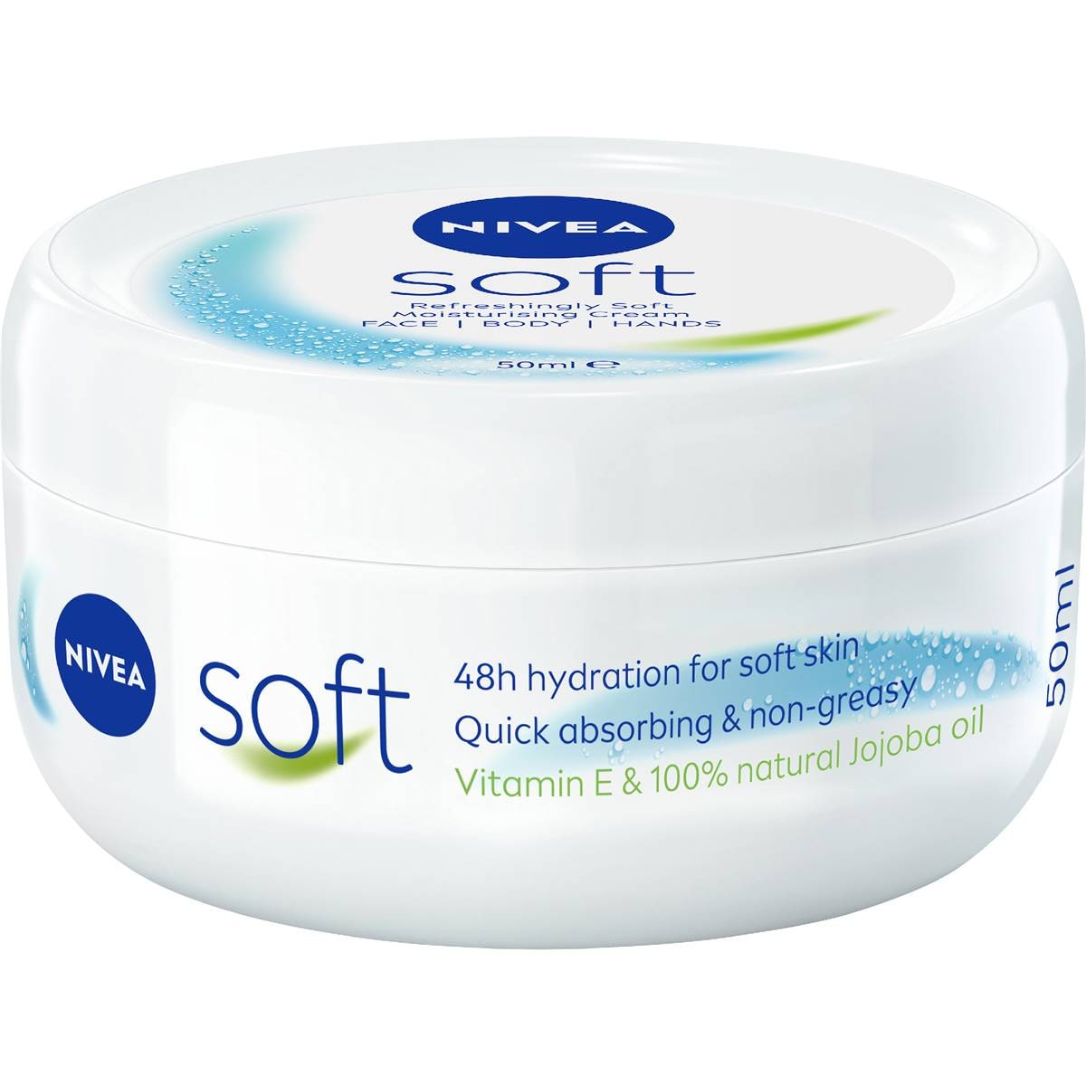 Nivea Soft Moisturiser For Face & Body Mini Tub 50mL
