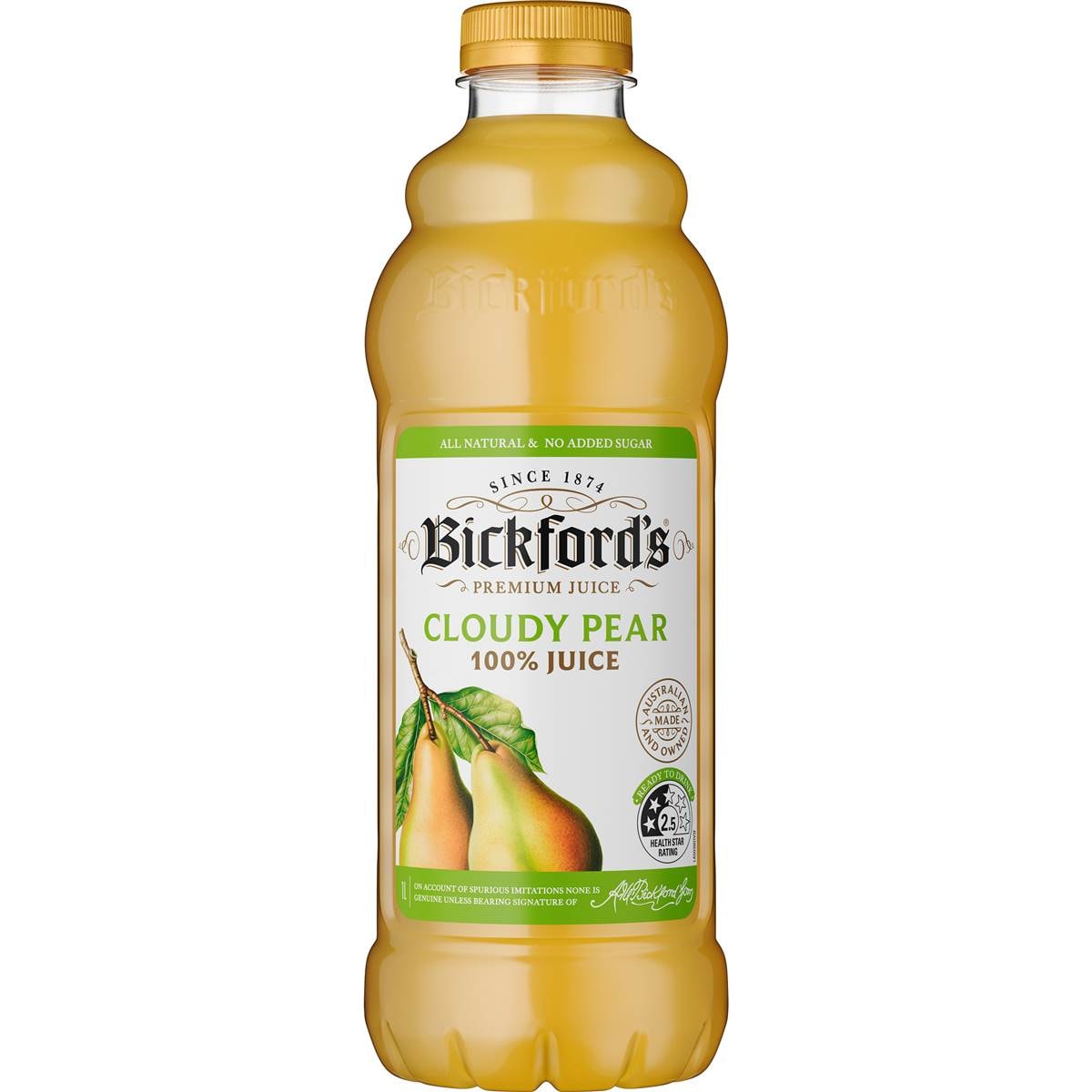 Bickford's Cloudy Pear Juice 1L