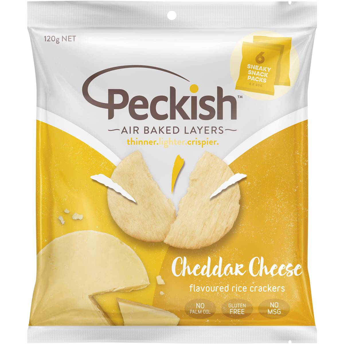 Calories in Peckish Rice Crackers Cheese