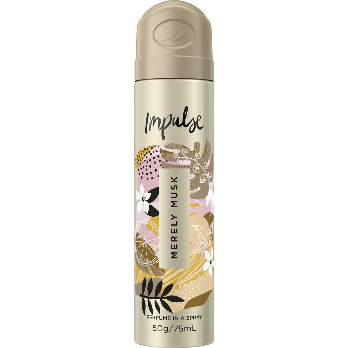 Impulse Women Body Spray Aerosol Deodorant Merely Musk 75mL
