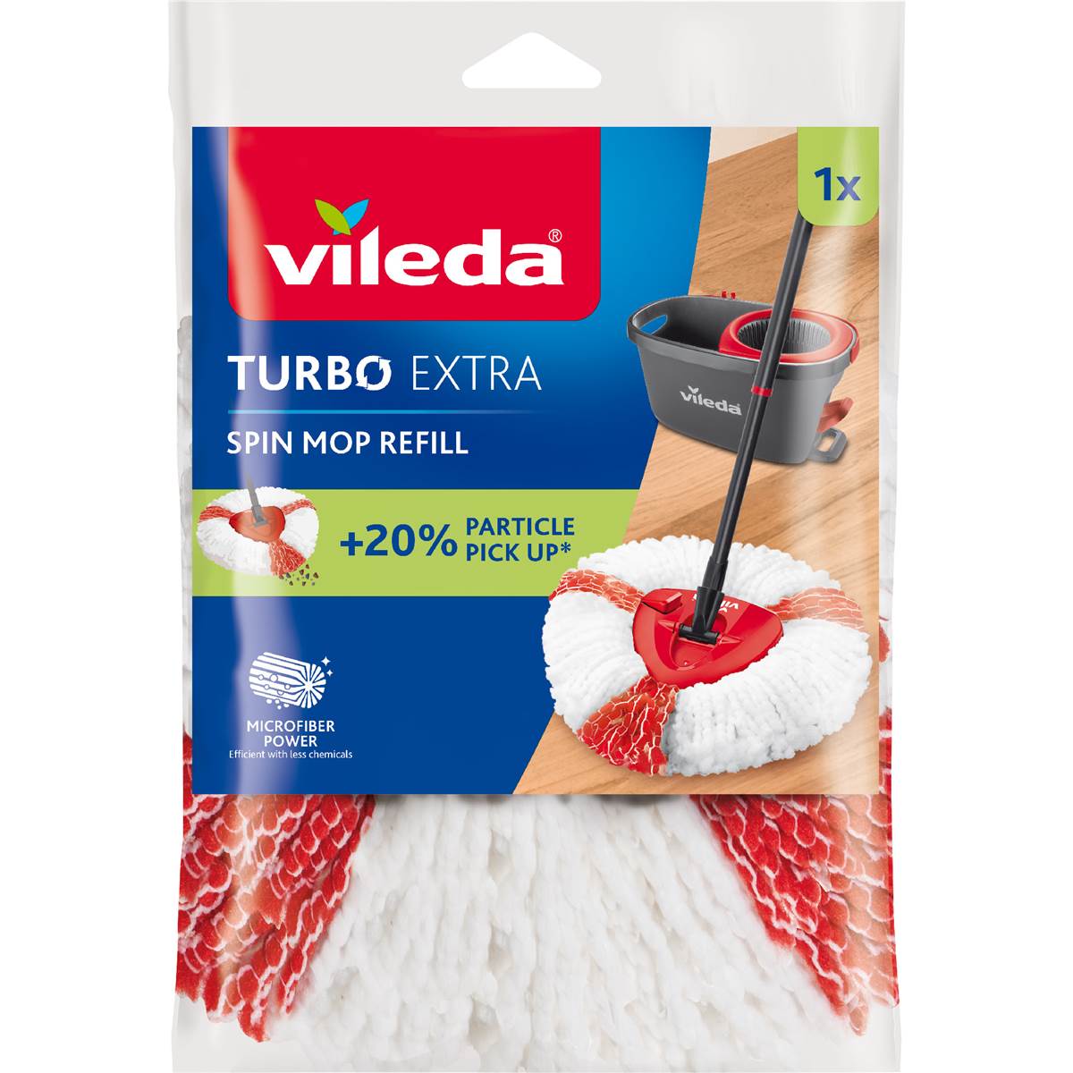 Vileda Easy Wring & Clean Spin Mop 2-In-1 Refill each