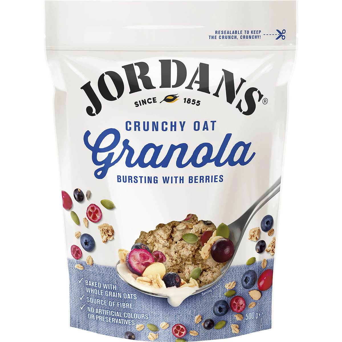 Calories in Jordans Bursting With Berries Crunchy Oat Granola calcount