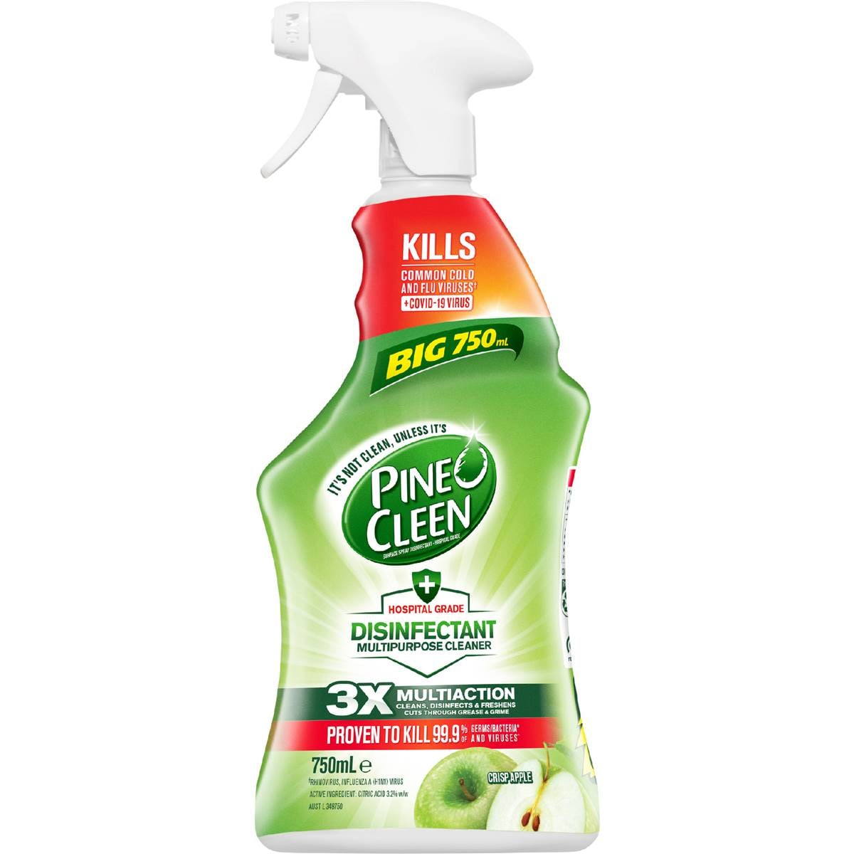 Pine O Cleen Crisp Apple Disinfectant Cleaning Spray 750mL