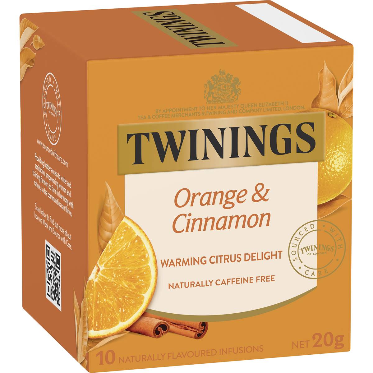 Calories in Twinings Orange & Cinnamon Tea Bags Tea