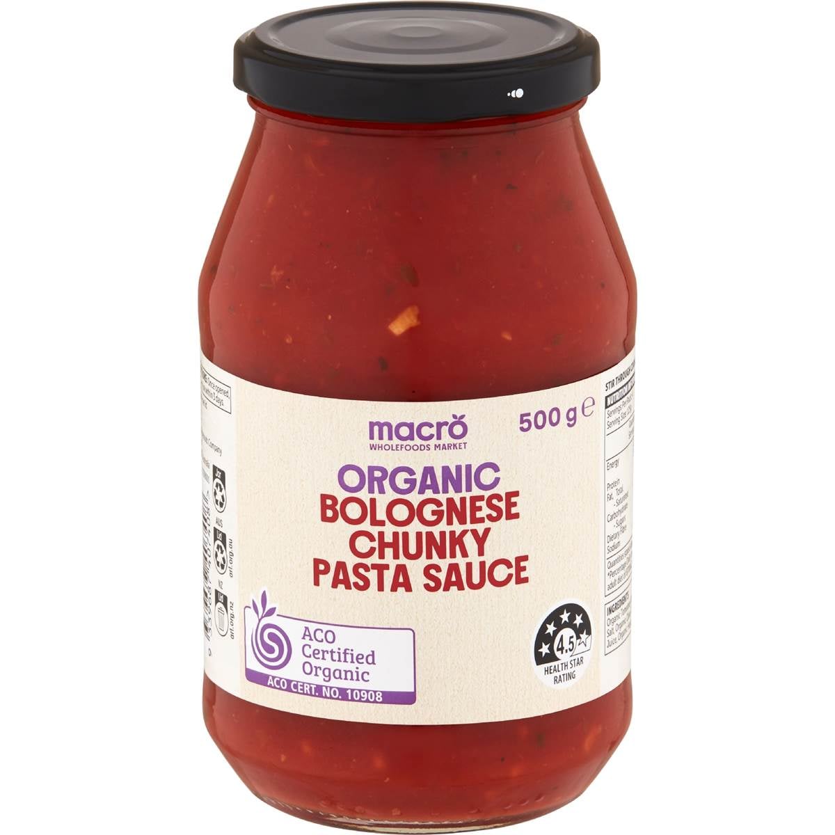 Macro Organic Pasta Sauce Chunky Bolognese