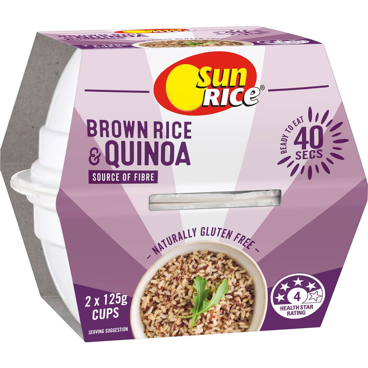 Calories in Sunrice Microwave Brown Rice & Quinoa Rice Cup calcount
