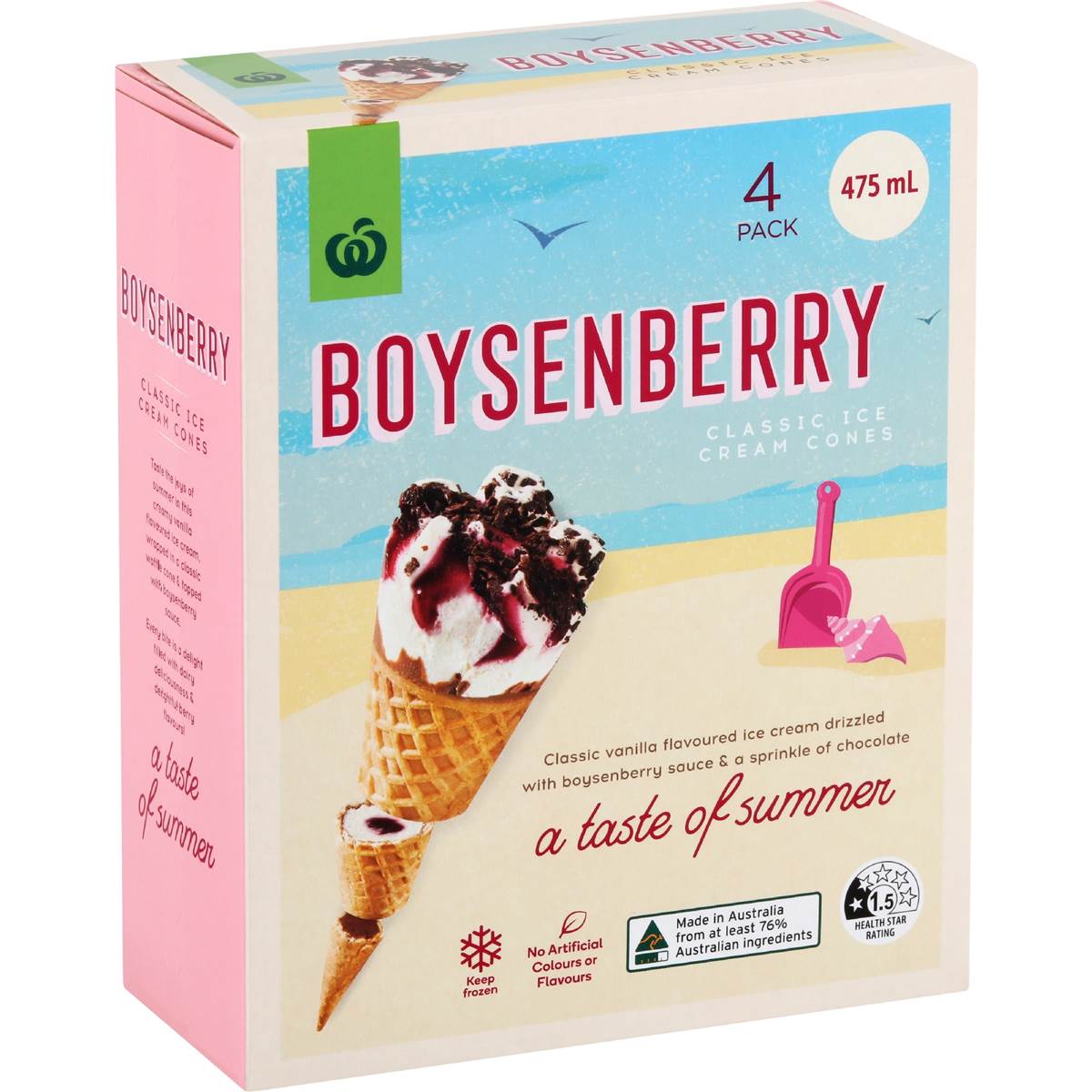 Woolworths Ice Cream Cones Boysenberry