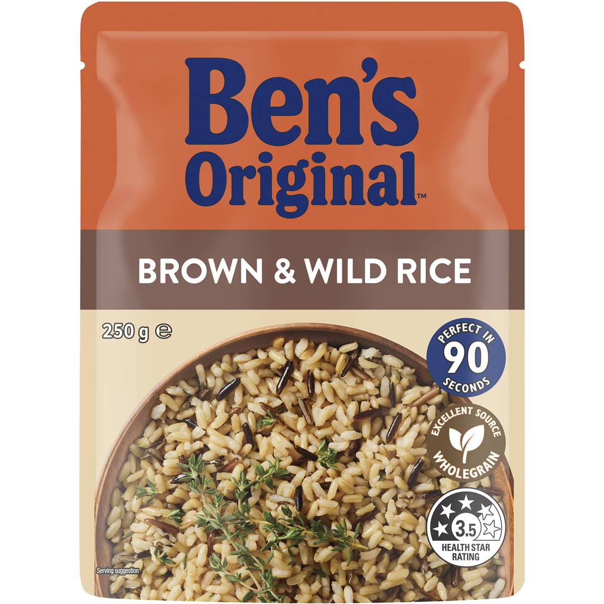 Calories in Ben's Original Brown & Wild Rice Microwave Rice Pouch