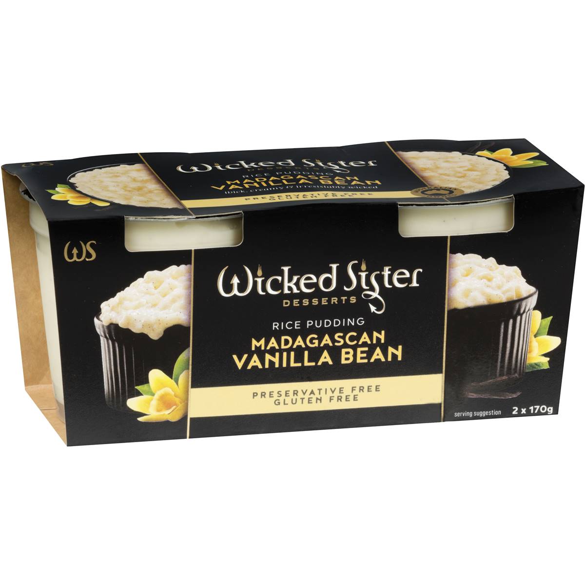Calories in Wicked Sister Vanilla Bean Rice Pudding