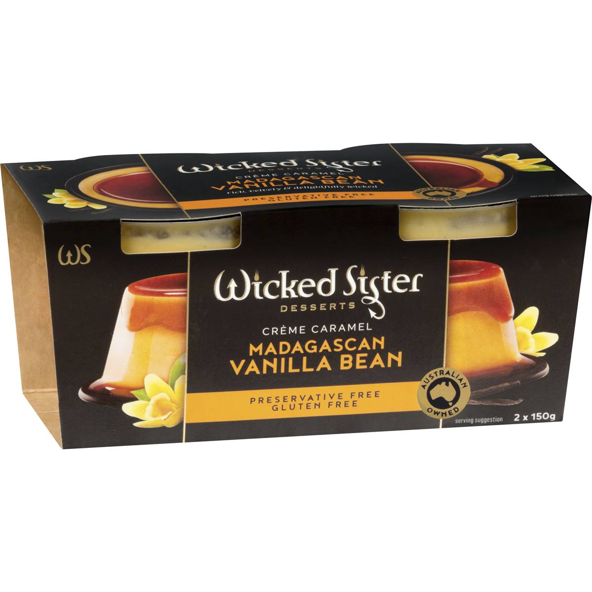 Calories in Wicked Sister Vanilla Bean Creme Caramel