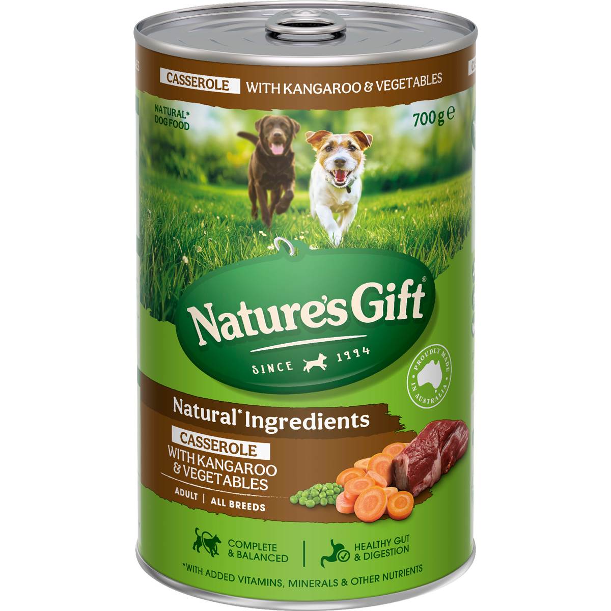 Nature's Gift Adult Wet Dog Food Casserole With Kangaroo & Vegetables 700g