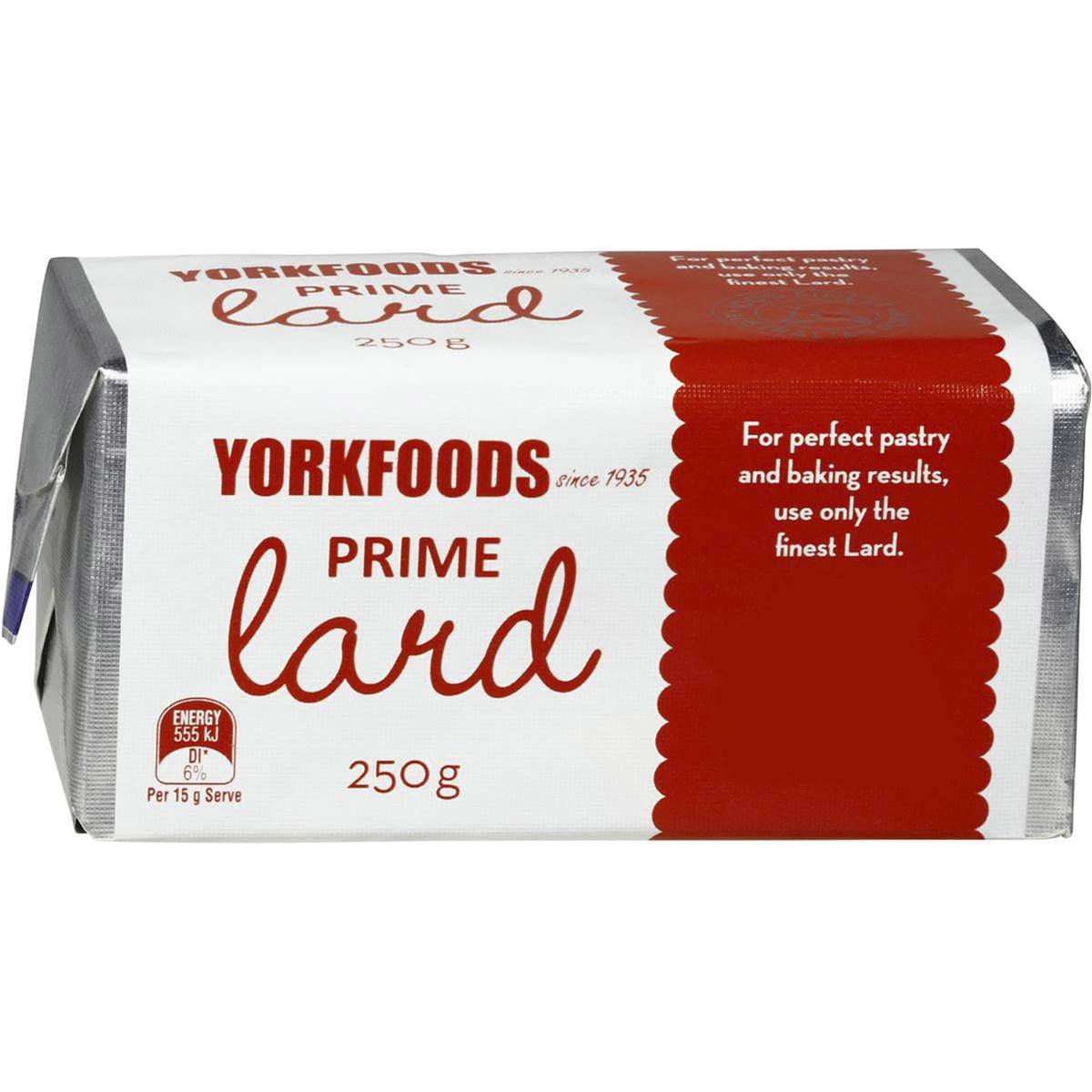 Calories in York Foods Lard